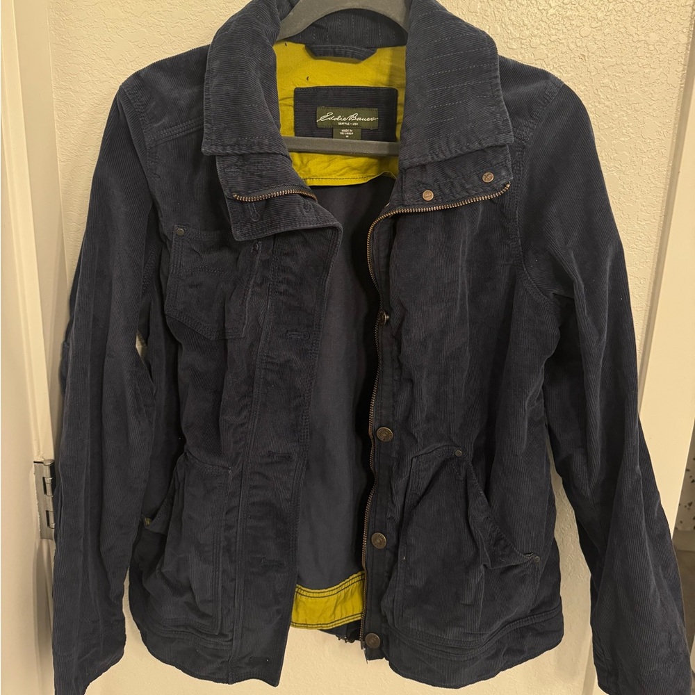 Eddie Bauer Navy Blue Corduroy Jacket